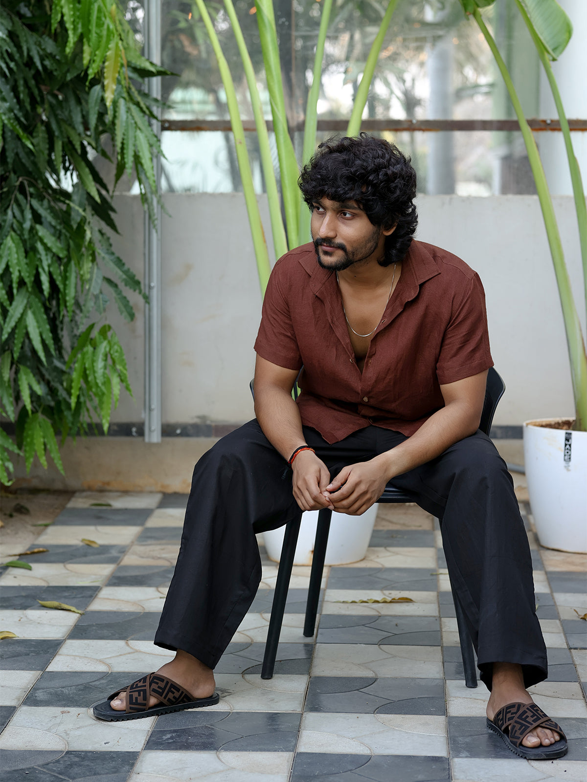 Classic Brown Half sleeve shirt