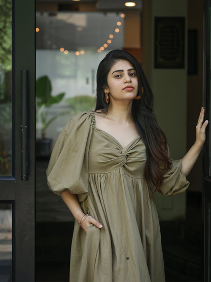 Oat milk Twisted dress