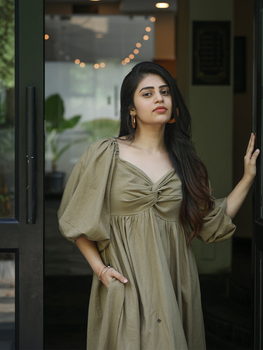 Oat milk Twisted dress