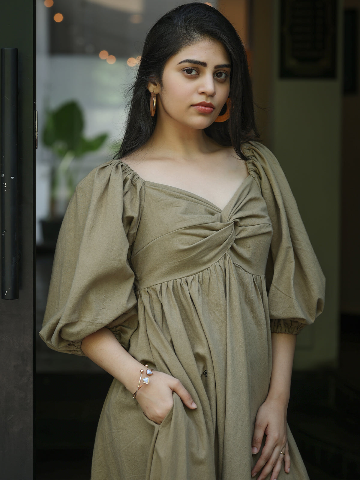 Oat milk Twisted dress