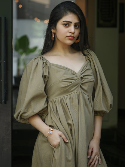 Oat milk Twisted dress