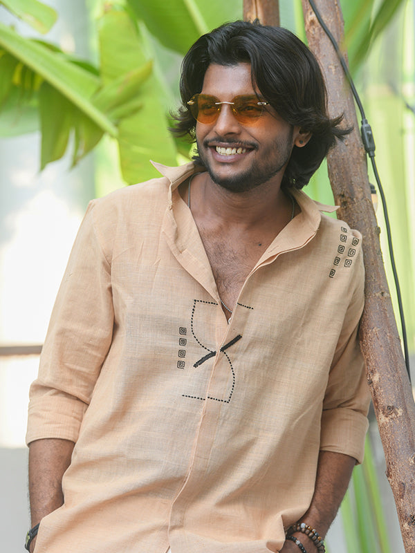 Brown Khadi Sandtimer Shirt