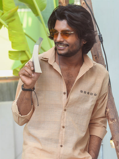 Khadi double collar Shirt
