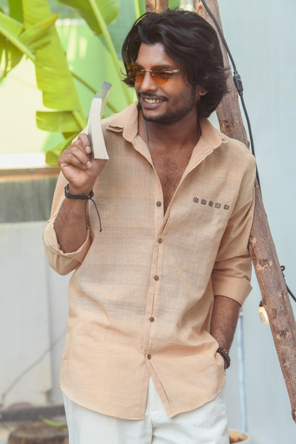 Khadi double collar Shirt