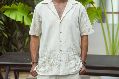 Short sleeve Eco print shirt