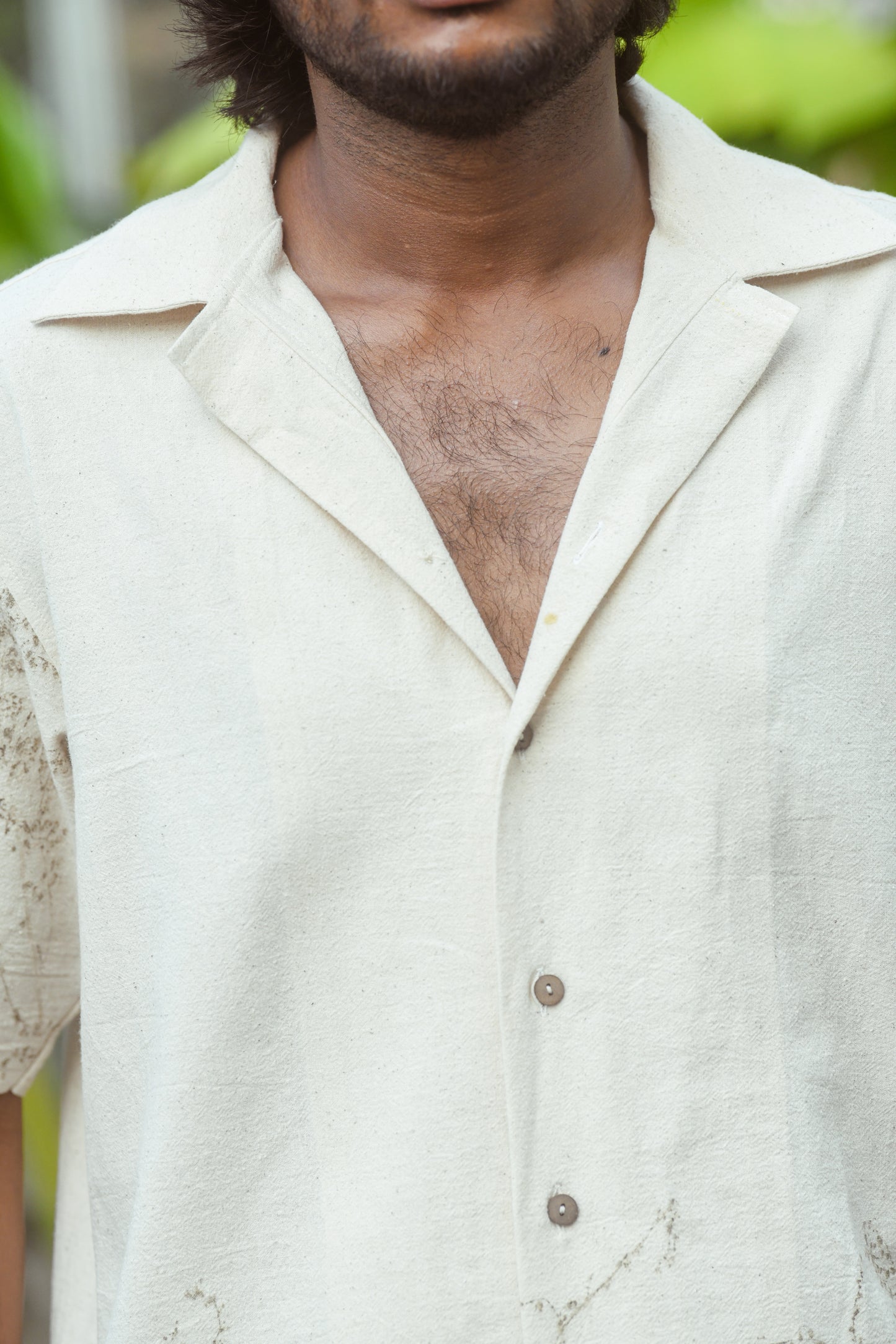 Short sleeve Eco print shirt