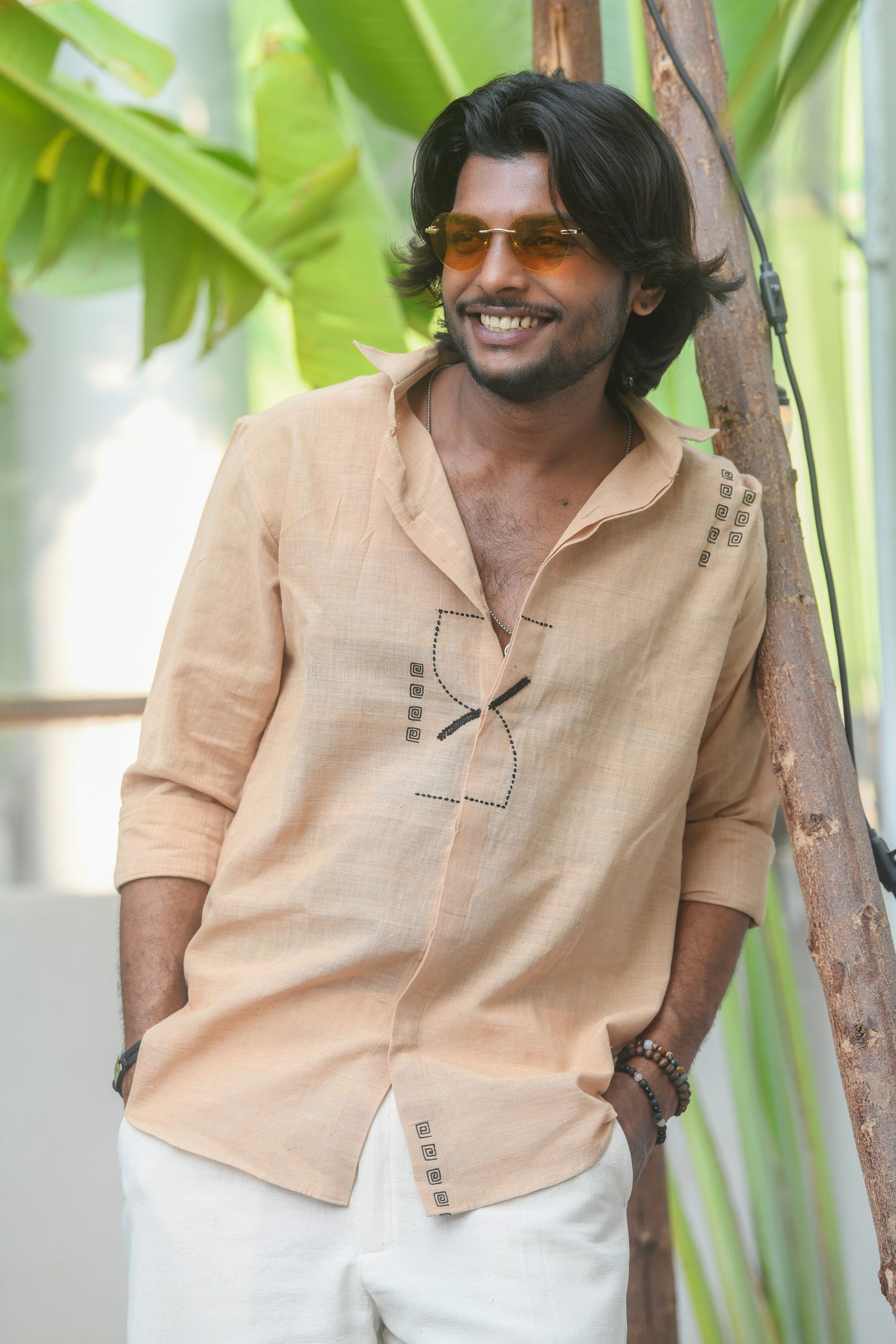 Brown Khadi Sandtimer Shirt