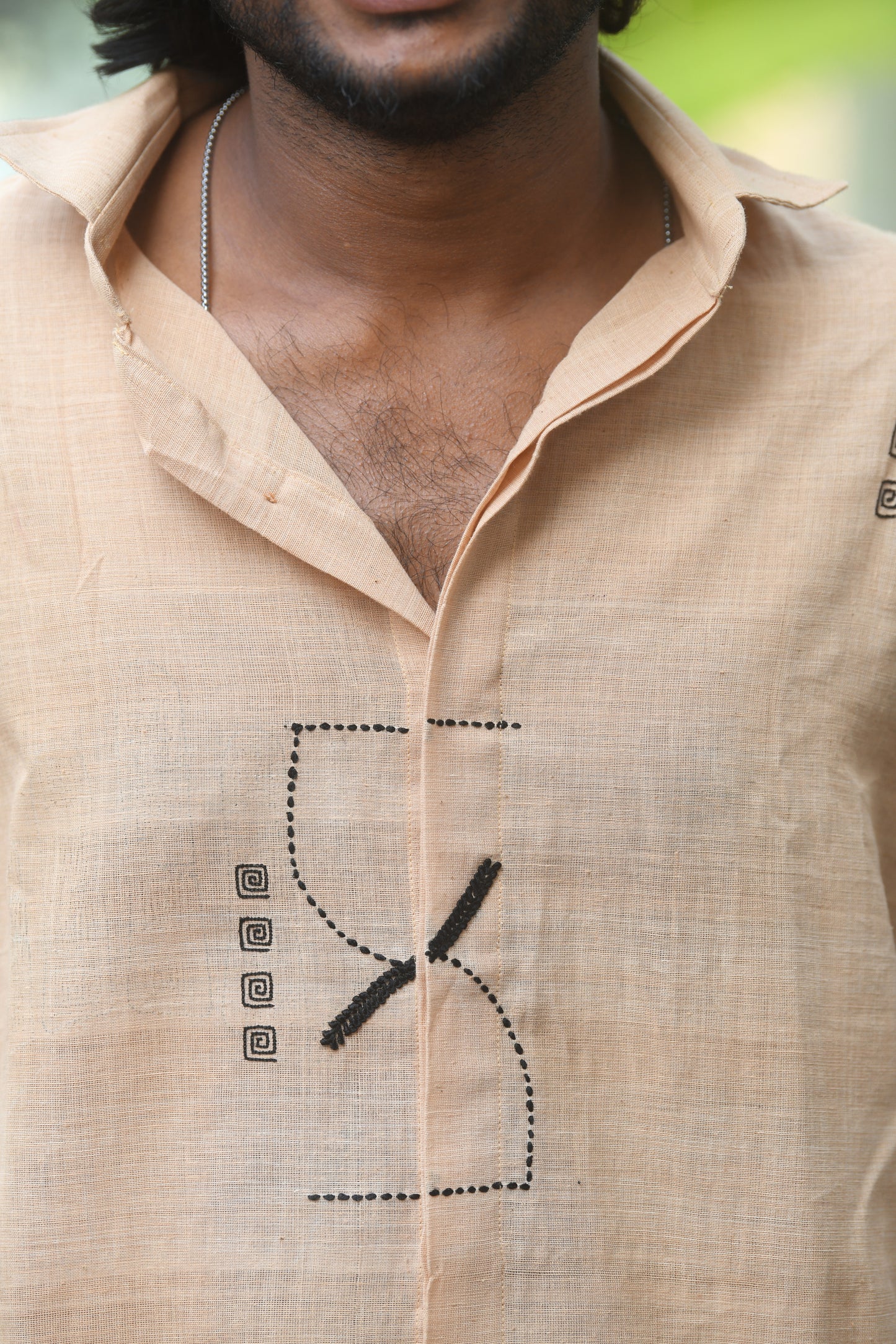 Brown Khadi Sandtimer Shirt